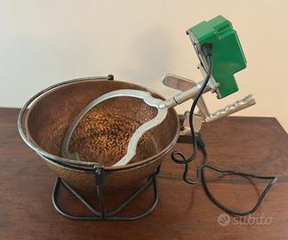 Paiolo in Rame Martellato Antico con Girapolenta