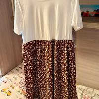 Abito premaman Shein col. Bordeaux marrone/ bianco