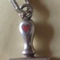 Ciondolo charm timbro argento 800