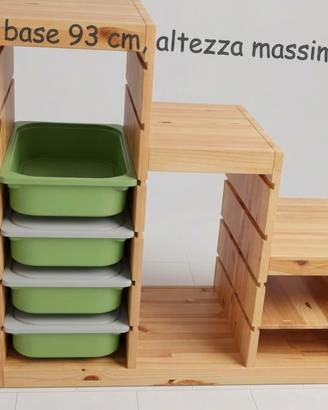 Mobile scaffale in legno