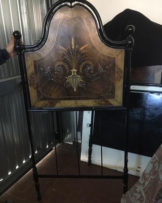 Letto matrimoniale antiquariato madre perla