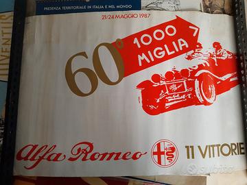 Manifesto poster pubblicitario 60° MilleMiglia 87