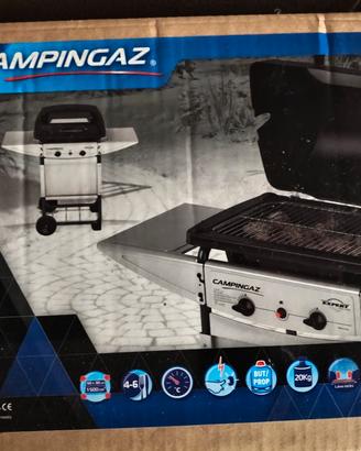 barbecue campigaz con bombola e attacco