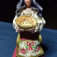Statuina ceramica sarda firmata Sanfilippo anni 70
