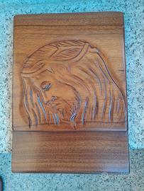 3 intagli su legno di noce 