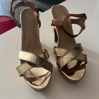 Scarpe con tacco alto in sughero