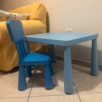 Tavolo e sedia per bambini