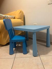 Tavolo e sedia per bambini