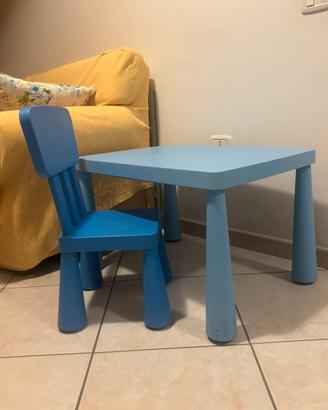 Tavolo e sedia per bambini