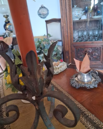 antico candelabro ferro battuto