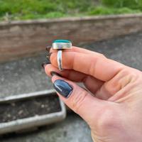 Anello argento con malachite