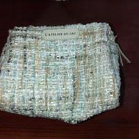 POCHETTE  "ATELIER du SAC" con strass bianco NUOVO