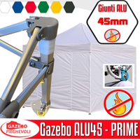 Gazebo professionale 3x3 pieghevole ALLUMINIO PVC