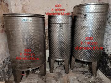 Contenitori acciaio inox olio oliva