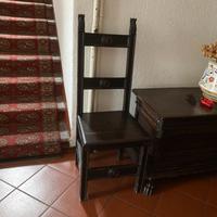 Seggioloni in noce scuro