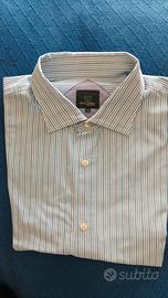 Camicia uomo a righe 44 XL Henry Cottons bianca