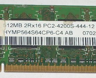 Ram notebook laptop ddr2 4200 512 mb 200 pin