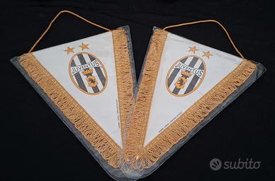 Juventus 2 gagliardetti vintage con frange dorate 