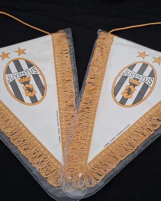 Juventus 2 gagliardetti vintage con frange dorate 