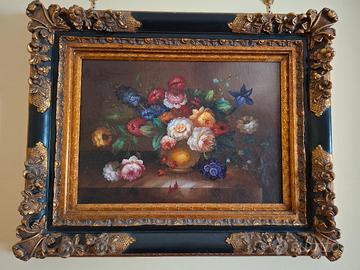 Imponente Quadro Natura Morta  - Cornice Barocca 