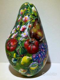 Sasso artistico dipinto a mano tema floreale