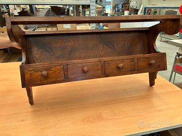 SOTTOPENSILE  RUSTICO IN CASTAGNO  CON CASSETTINI