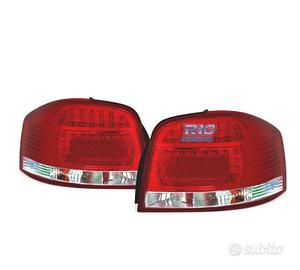 FANALI PER AUDI A3 8P 03-08 LED ROSSO CROMATO