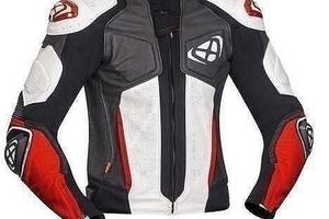 IXON Giacca Moto Pelle Vendetta JK Evo Uomo Bianca