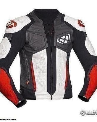 IXON Giacca Moto Pelle Vendetta JK Evo Uomo Bianca