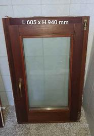 Finestra in legno e vetro termico.