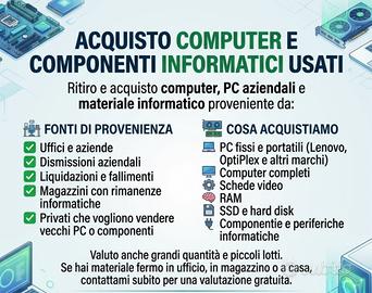 Ritiro Computer e Componenti Informatici Usati