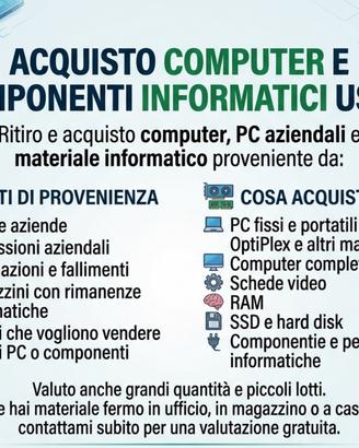 Ritiro Computer e Componenti Informatici Usati