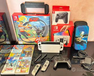 Lotto Nintendo Switch Oled bianca + accessori