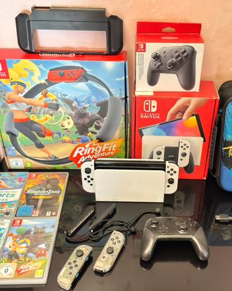 Lotto Nintendo Switch Oled bianca + accessori