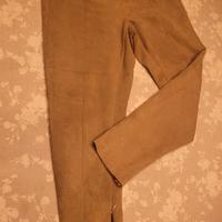 Pantalone da donna in pelle scamosciata Zara Basic