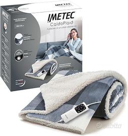 Imetec CaldoPlaid Tartan Grey, Plaid riscaldabile,