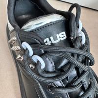 Sneaker Paciotti 4us nere pelle, mini borchie, 39