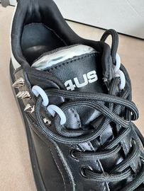 Sneaker Paciotti 4us nere pelle, mini borchie, 39