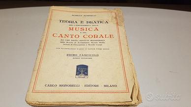 Vecchio libro Insegnamento Musica 1930