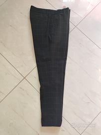 Zara pantalone Blu quadri uomo slim fit taglia M