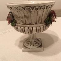Vaso a coppa in ceramica di Bassano anni 70