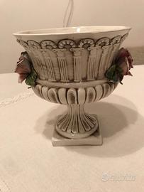 Vaso a coppa in ceramica di Bassano anni 70