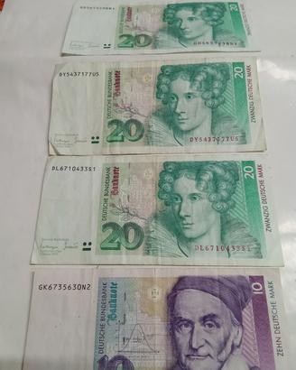 Lotto di 3 banc. da 20 dem + 1 da 10 dem.