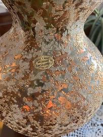 vaso in vetro soffiato oro zecchino