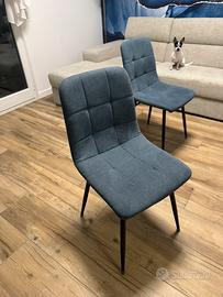 4 Sedie in tessuto