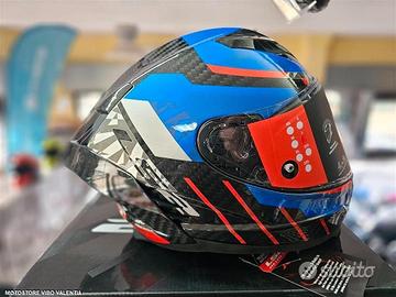 Casco intregrale ff807 ls2 dragon carbon trax blue