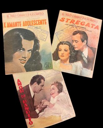 3 libri antichi erotici cine romanzi anni 40