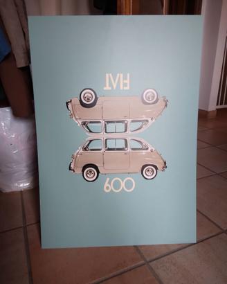 pannello pubblicitario fiat 600 multipla