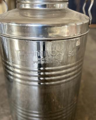 Fusto contenitore per olio - acciaio inox 50 litri