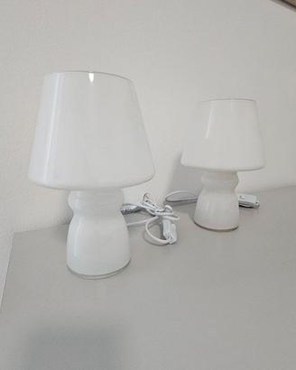 Luci comodini camera  bianche in vetro  H 25  -led